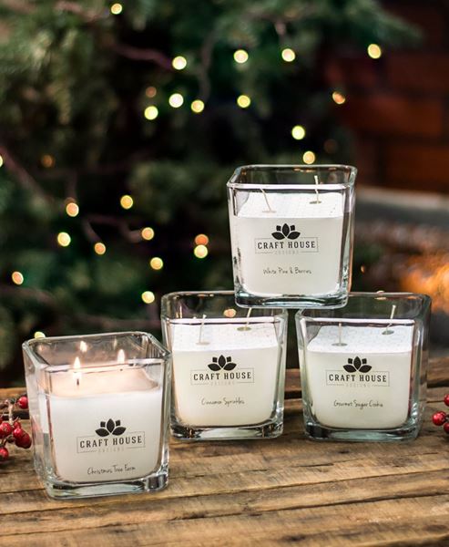 Picture of Holiday Collection Square Candles, 12/set