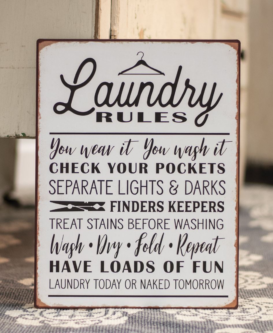 horizontall laundry signs