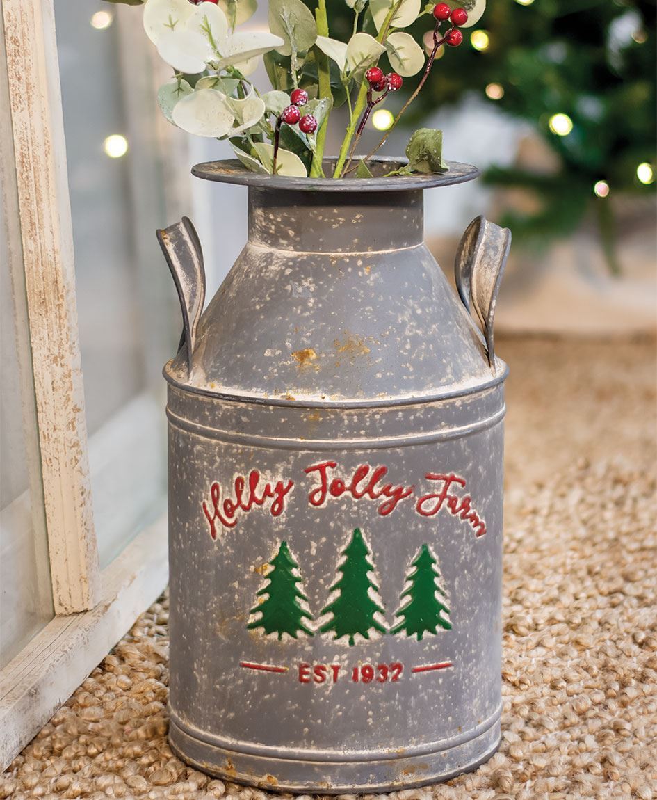 Col House Designs - Wholesale| Holly Jolly Farm Milk Can ...