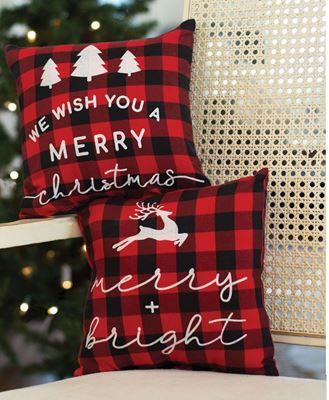 Black and Red Buffalo Check Plaid Believe Christmas Winter Kitchen