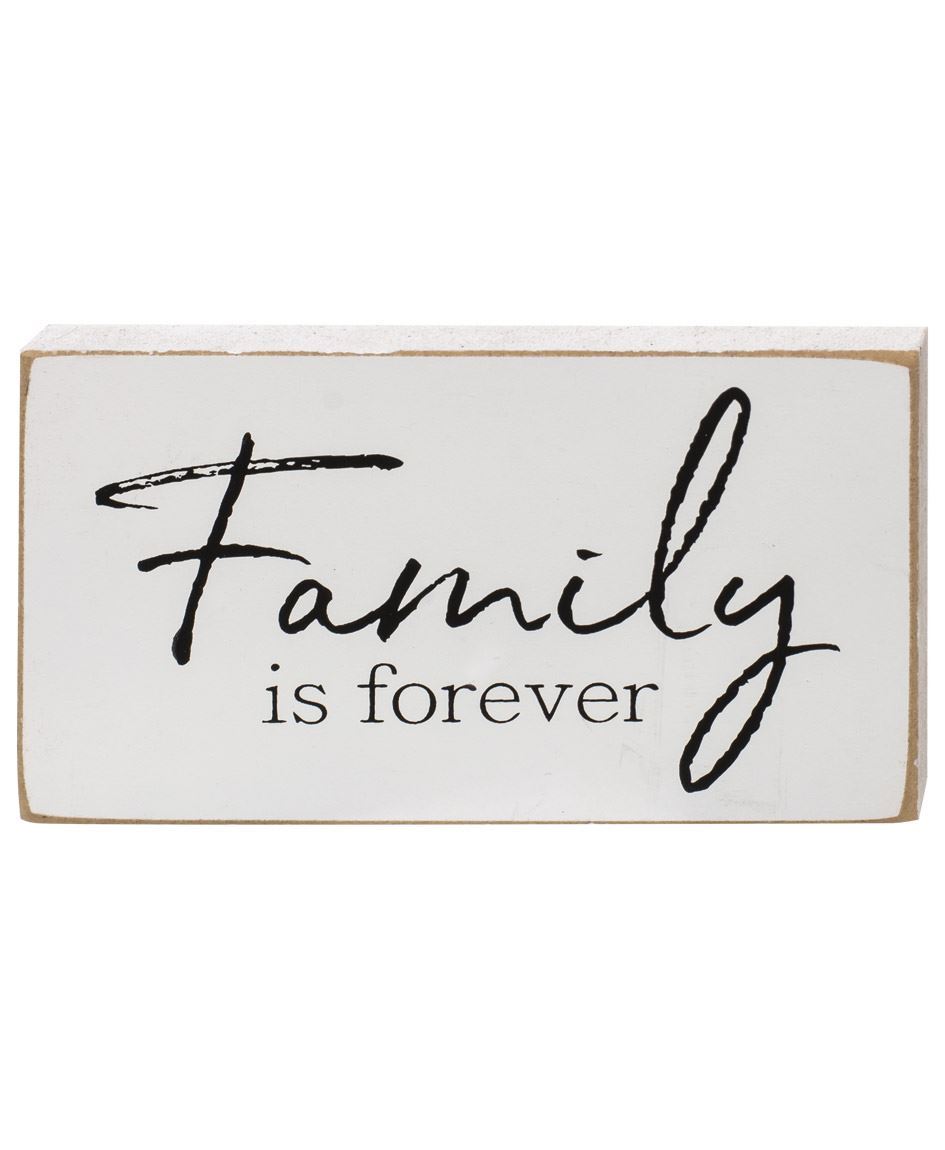 Col House Designs - Wholesale| Family is Forever Wooden Block, 3 asstd.