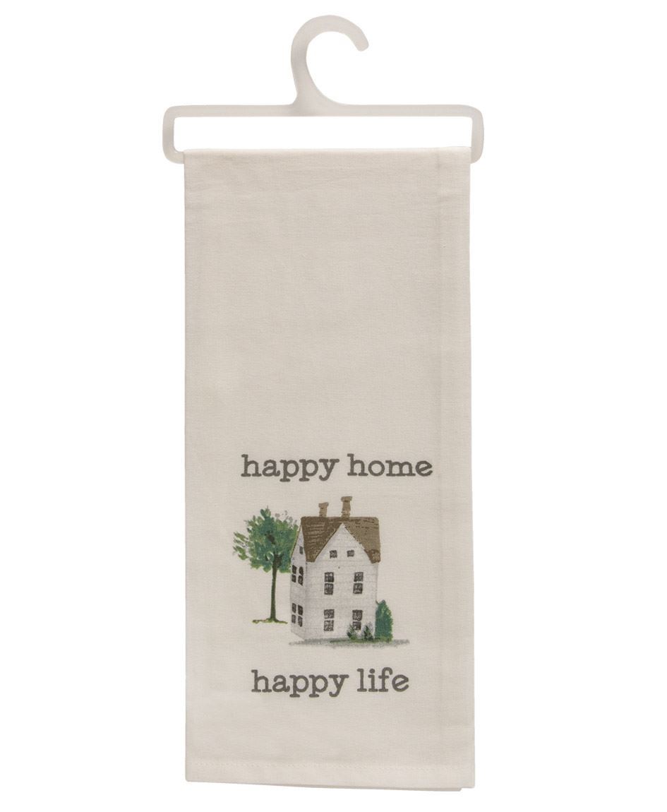 Col House Designs Wholesale Happy Home, Happy Life Tea Towel Col