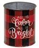 Picture of Calm and Bright Christmas Metal Bucket