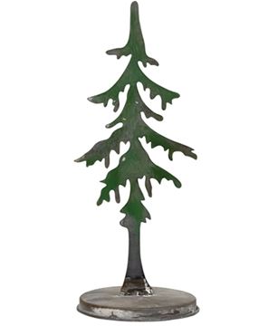 Picture of Distressed Green Metal Christmas Tree - 13.25"H