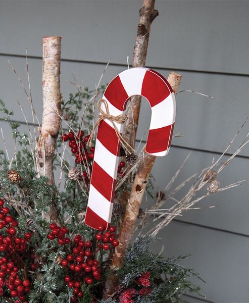 Picture of Large Candy Cane Planter Stake Topper