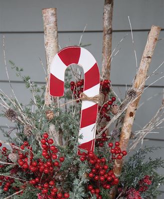 Picture of Small Candy Cane Planter Stake Topper