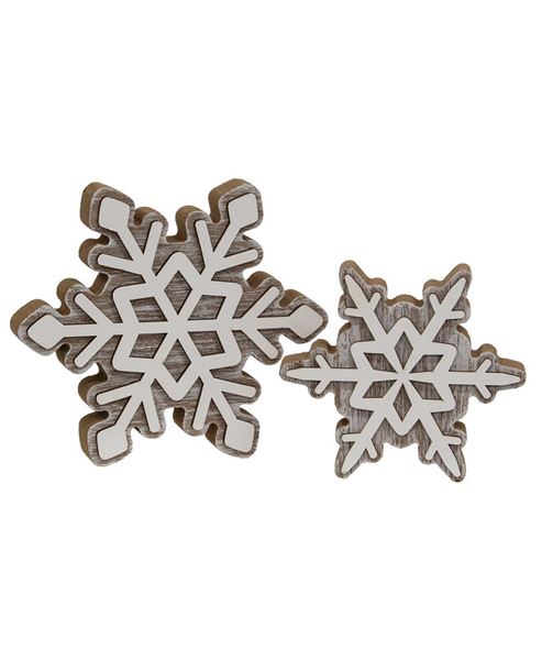 Col House Designs Wholesale Layered Chunky Snowflake Sitters 2set 