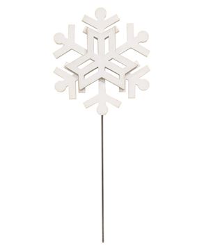 Picture of Glittered Layered Wooden Snowflake Planter Stake Topper, 14"