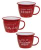 Picture of Christmas Spirit Red Enamel Mug, 3 Asstd.