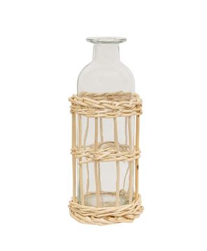 Picture of White Willow Wrapped Glass Bottle, 6.75"