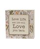 Picture of Love Life Layered Floral Box Sign, 2 Asstd.