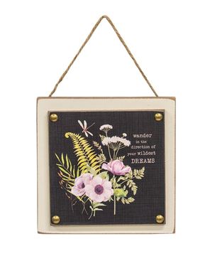 Picture of Wander and Dream Layered Floral Sign, 2 Asstd.