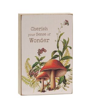 Picture of Cherish Your Sense of Wonder Mushroom Floral Block