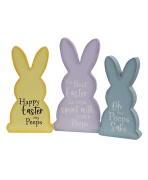 Picture of For Peeps Sake Chunky Bunny Sitters, 3/Set