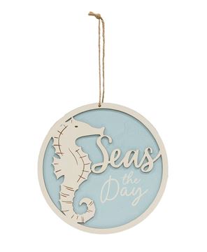 Picture of Seas the Day Seahorse Round Hanger