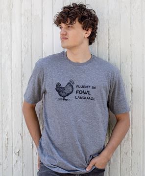 Picture of Fluent In Fowl Language T-Shirt, XXL - Heather Graphite