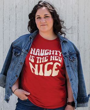 Picture of Naughty Is the New Nice T-Shirt, XXL - Cherry Red