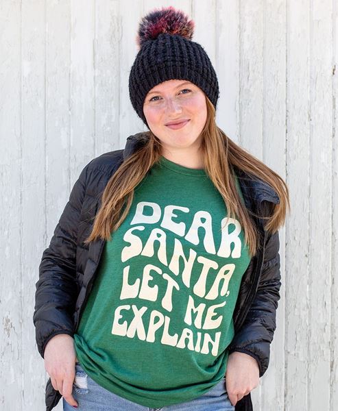 Picture of Dear Santa Let Me Explain T-Shirt - Heather Grass Green