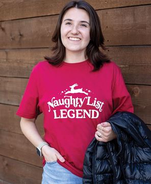 Picture of Naughty List Legend T-Shirt - Cardinal Red