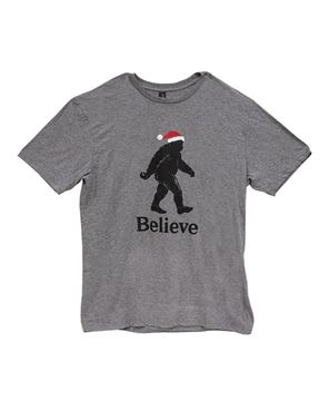 Picture of Believe Santa Bigfoot T-Shirt, XXL - Heather Graphite