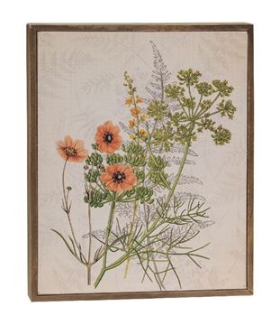 Picture of Coral Anemone & Dill Botanical Box Sign