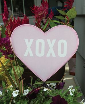 Picture of XOXO Pink Heart Accent/Planter Stake