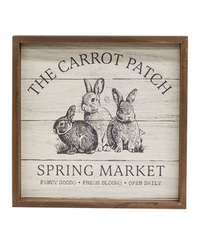 Picture of The Carrot Patch Spring Market Slat Look Framed Sign