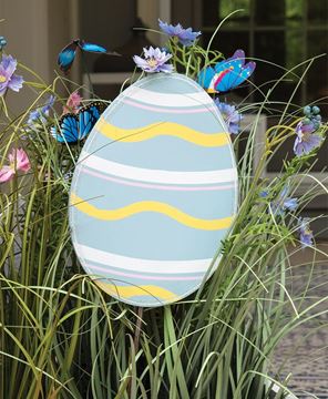 Picture of Glittered Blue Easter Egg Accent/Planter Stake