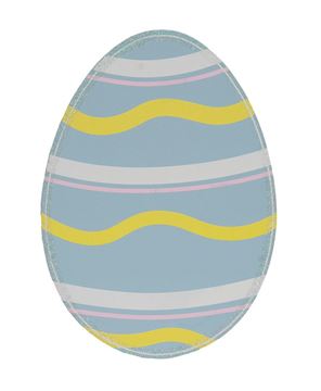 Picture of Glittered Blue Easter Egg Accent/Planter Stake