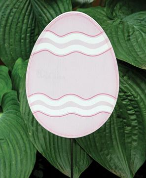 Picture of Glittered Pink Easter Egg Accent/Planter Stake