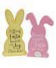 Picture of Bunny Kisses/Joy and Chocolate Wooden Bunny Sitter, 2 Asstd.