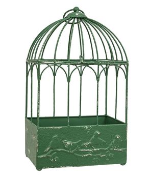 Picture of Distressed Metal Birds On Branches Birdcages - 2/Set