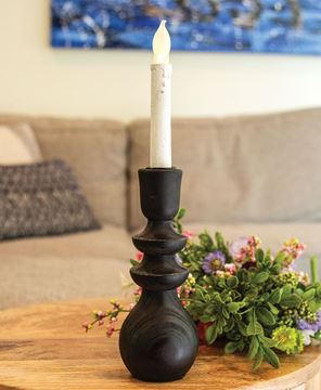 Picture of Black Wooden Deco Bottle Taper Holder