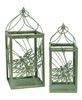 Picture of Distressed Green Metal Dragonfly Lanterns, 2/Set