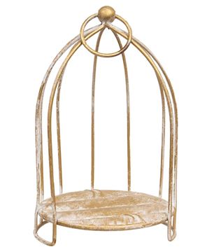 Picture of Distressed Golden Birdcage Lantern