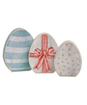 Picture of Wooden Easter Gift Egg Sitters, 3/Set