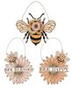 Picture of Blessed Bee Flower Ornaments - 3/Set