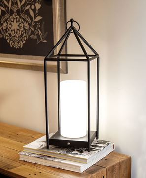 Picture of Black Metal Open Air Tri-Function LED Lantern