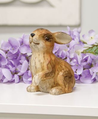 Picture of Carved Look Resin Bunny Sitter, 5.5"H