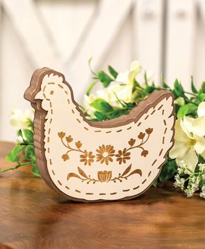 Picture of Laser Cut Layered Wooden Chicken Sitter