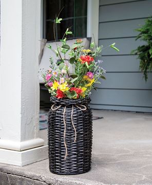 Picture of Black Willow Milk Can Basket