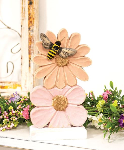 Picture of Stacked Wooden Daisy Sitter