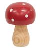 Picture of Red & White Dotted Wooden Mushrooms, 3/Set