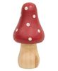 Picture of Red & White Dotted Wooden Mushrooms, 3/Set