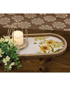 Picture of Bumble Bee & Flower Oval Tray