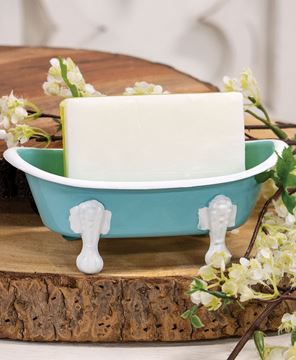 Picture of Teal Iron Bathtub Soap Dish