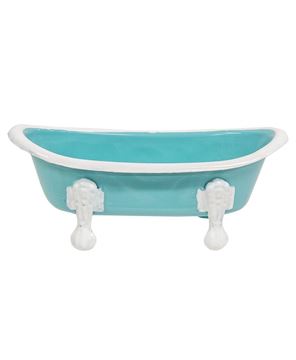 Picture of Teal Iron Bathtub Soap Dish