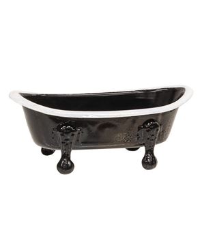 Picture of Black & White Iron Bathtub Soap Dish