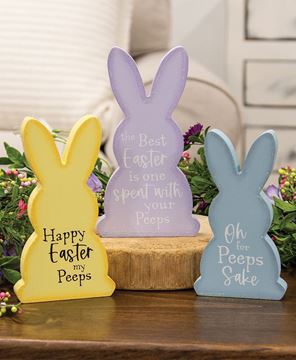 Picture of For Peeps Sake Chunky Bunny Sitters, 3/Set