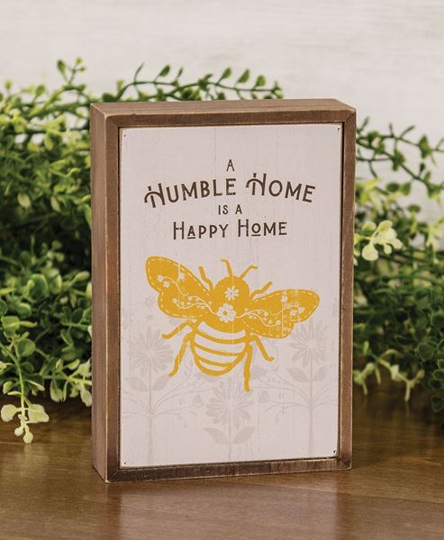 Picture of A Humble Home Is A Happy Home Mini Box Sign